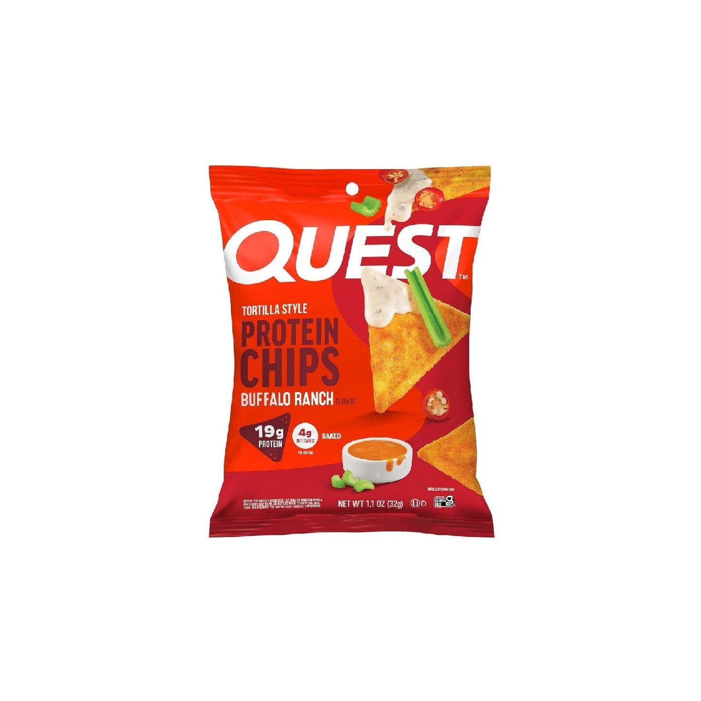 Quest Nutrition Protein Chips, 19g Protein, 4g Net Carb, Low Carb, Gluten Free, 1.1 oz (Pack of 12)
