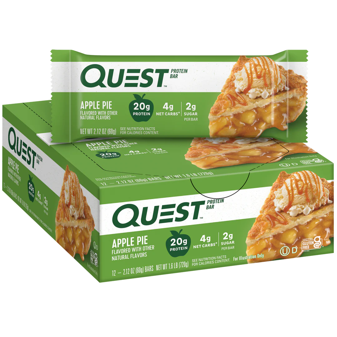 Quest Nutrition Protein Bar, 20g Protein, 4g Net Carb, 1g Sugar, Gluten Free, 12 Count