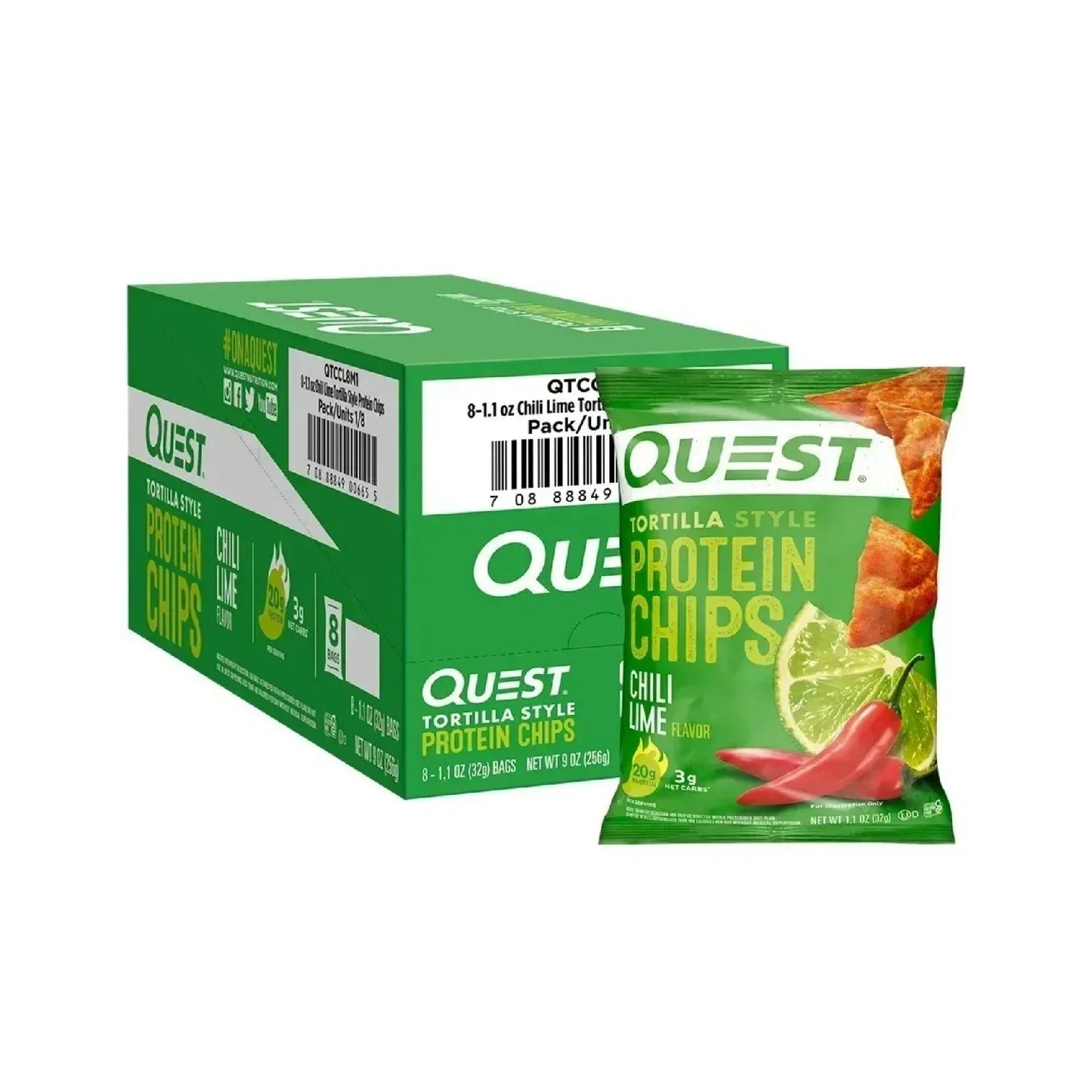 Quest Nutrition Protein Chips, 19g Protein, 4g Net Carb, Low Carb, Gluten Free, 1.1 oz (Pack of 12)