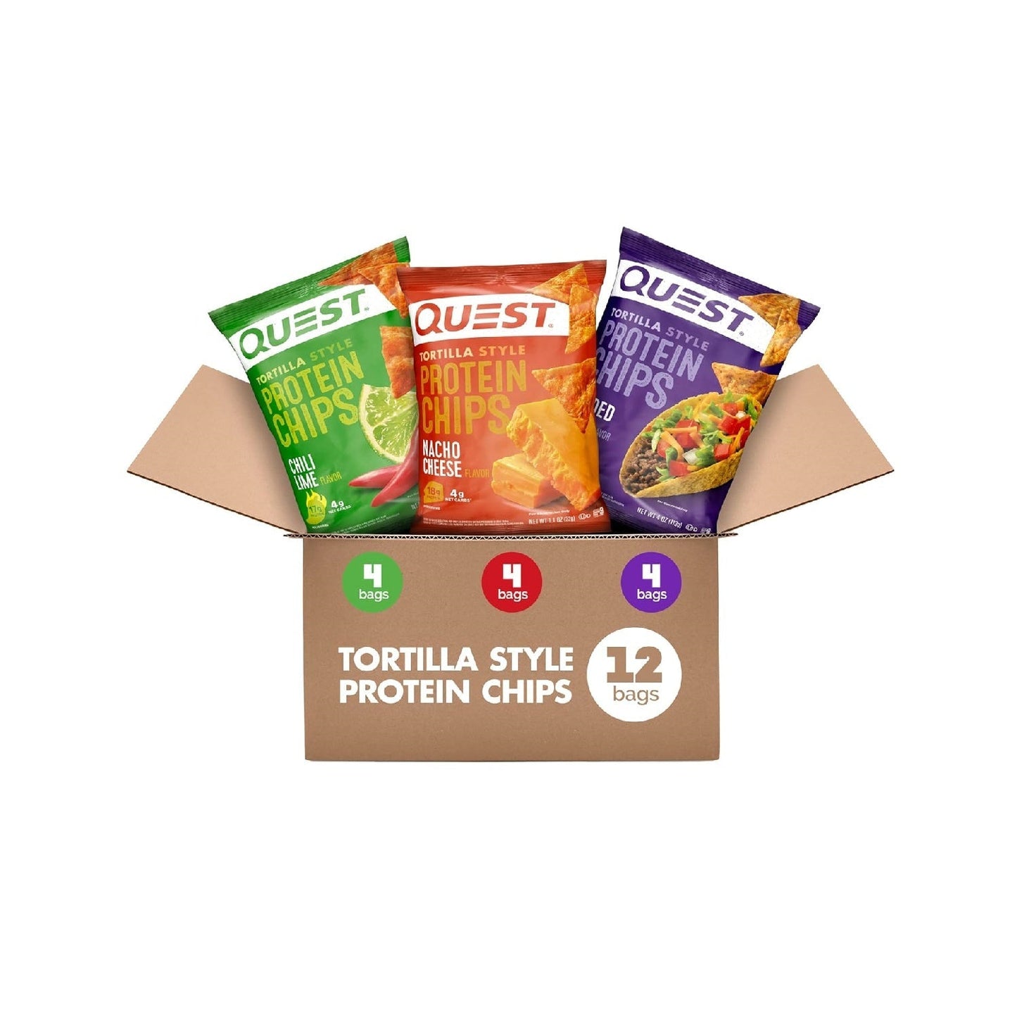 Quest Nutrition Protein Chips, 19g Protein, 4g Net Carb, Low Carb, Gluten Free, 1.1 oz (Pack of 12)