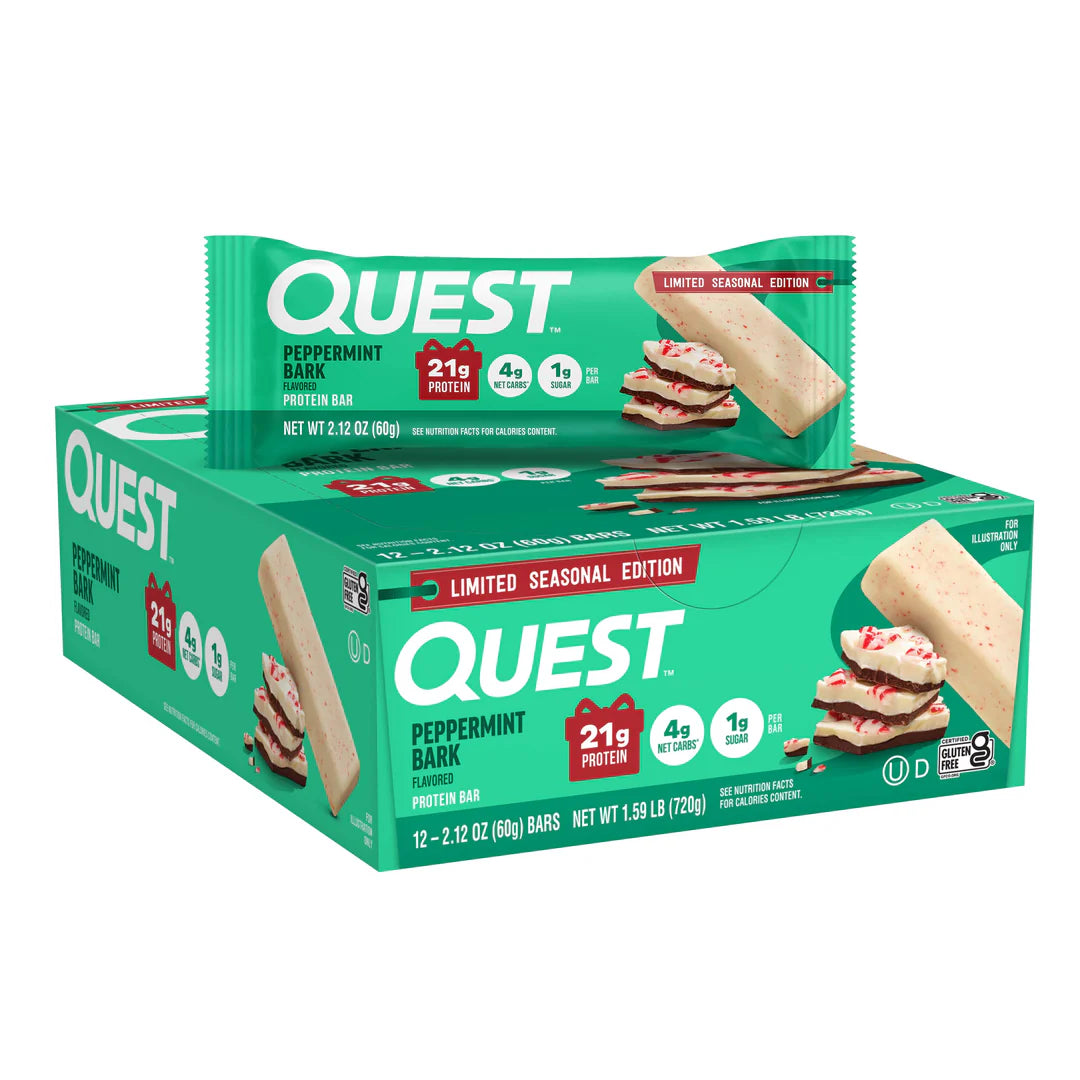 Quest Nutrition Protein Bar, 20g Protein, 4g Net Carb, 1g Sugar, Gluten Free, 12 Count