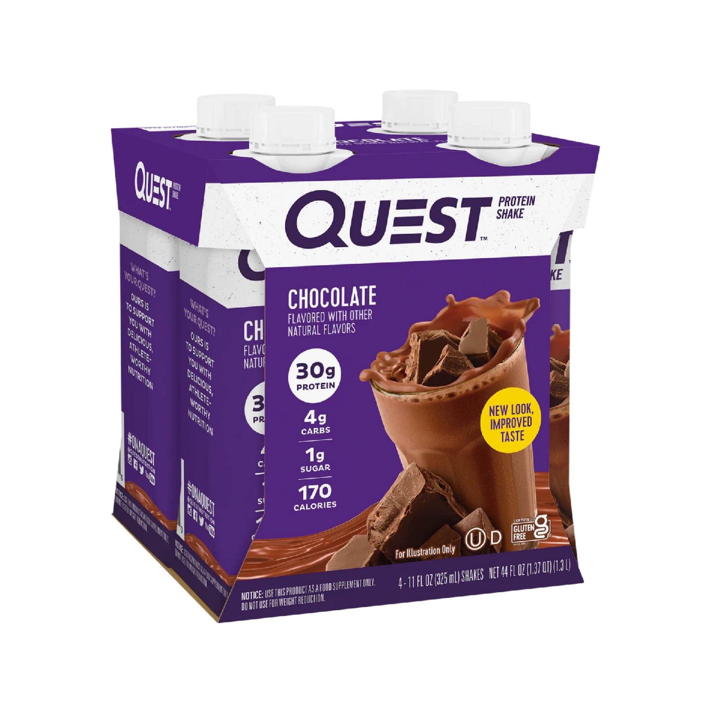 Quest Nutrition Ready to Drink Protein Shake, 30g Protein, 4g Carb, 1g Sugar, Gluten Free, Keto Friendly, 4 Count (Pack of 3)