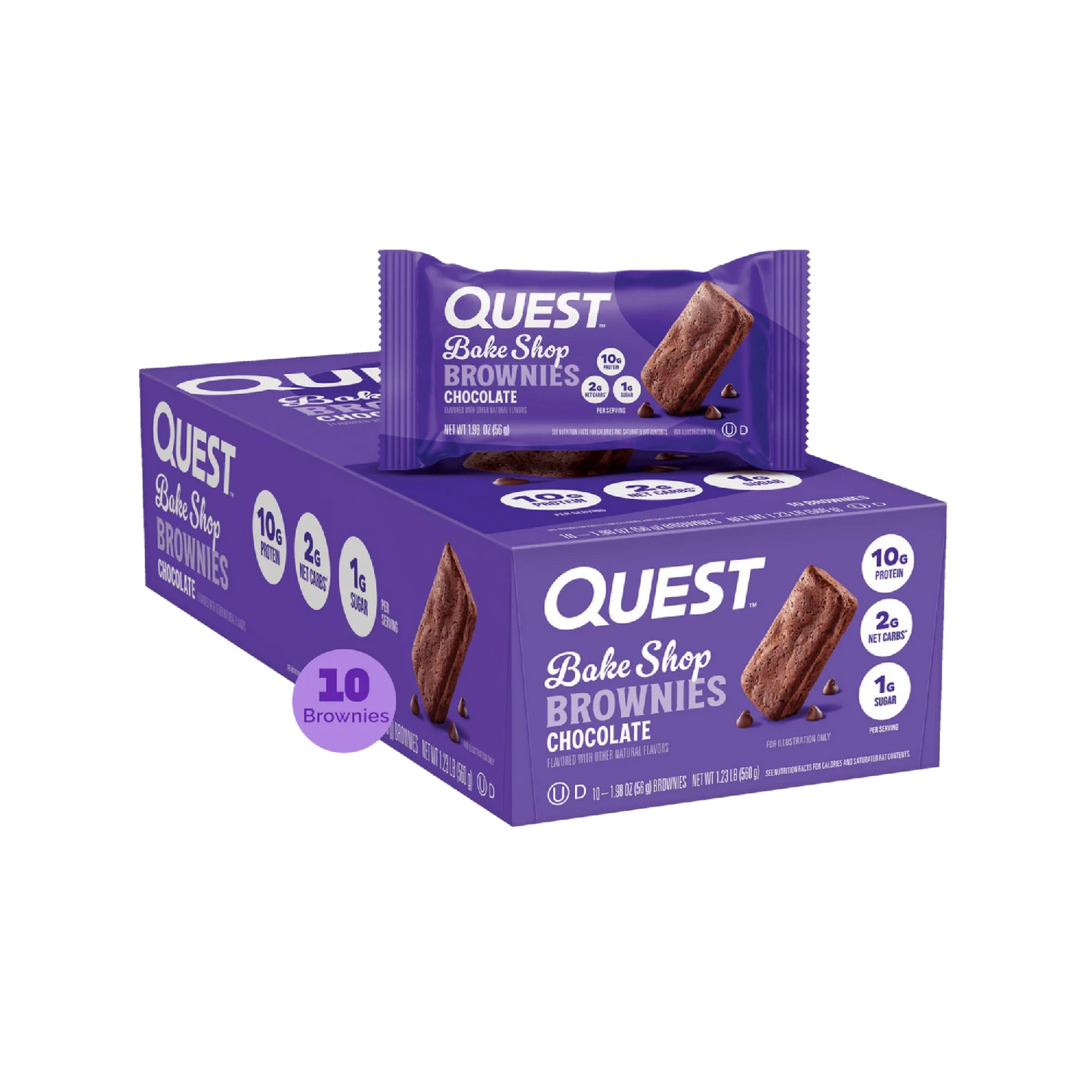 Quest Nutrition 10g Protein, 2g Net Carbs, 1g Sugar, Protein Snack, 10 Count
